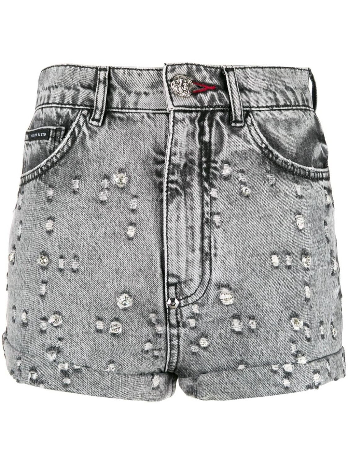 

Джинсовые шорты с заклепками Philipp Plein, черный