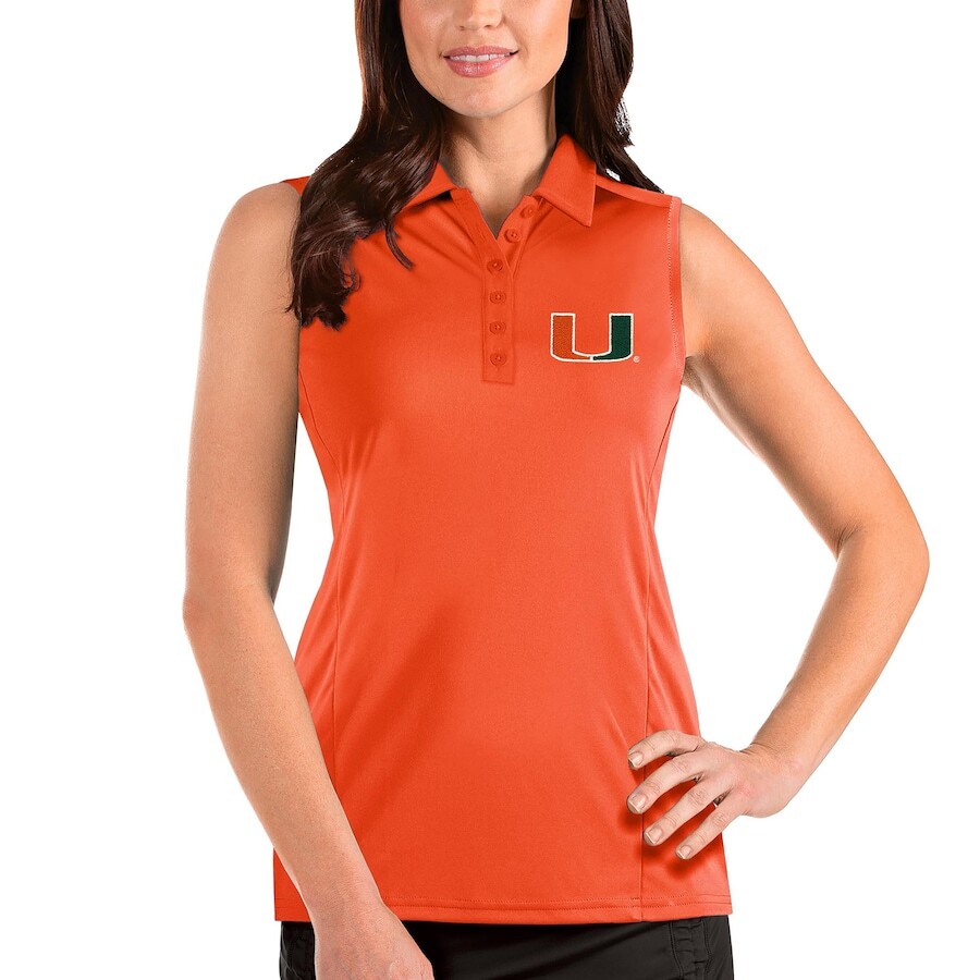 

Поло без рукавов Antigua Miami Hurricanes, оранжевый