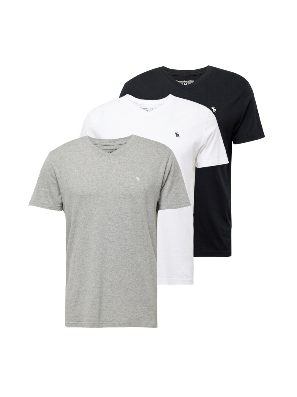 

Футболка Abercrombie & Fitch, серый/черный/белый
