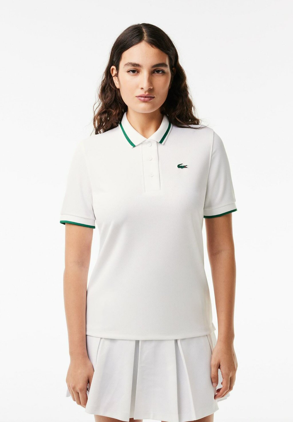 Рубашка-поло TENNIS HERITAGE Lacoste Sport, цвет blanc vert