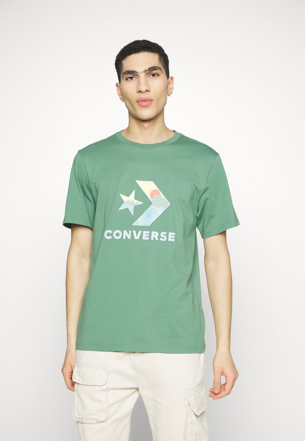 

Футболка с принтом Fill Landscape Tee Converse, цвет admiral elm
