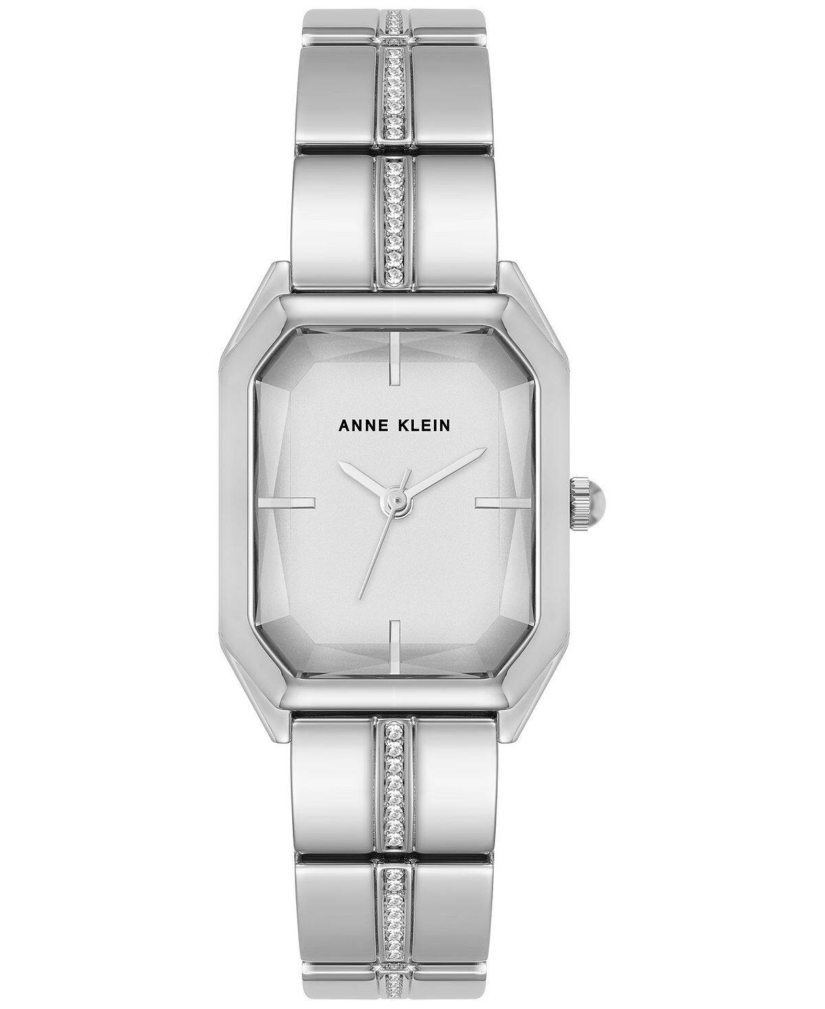 

Женские часы-браслет с акцентом и кристаллами, 23x32 мм Anne Klein, серебро