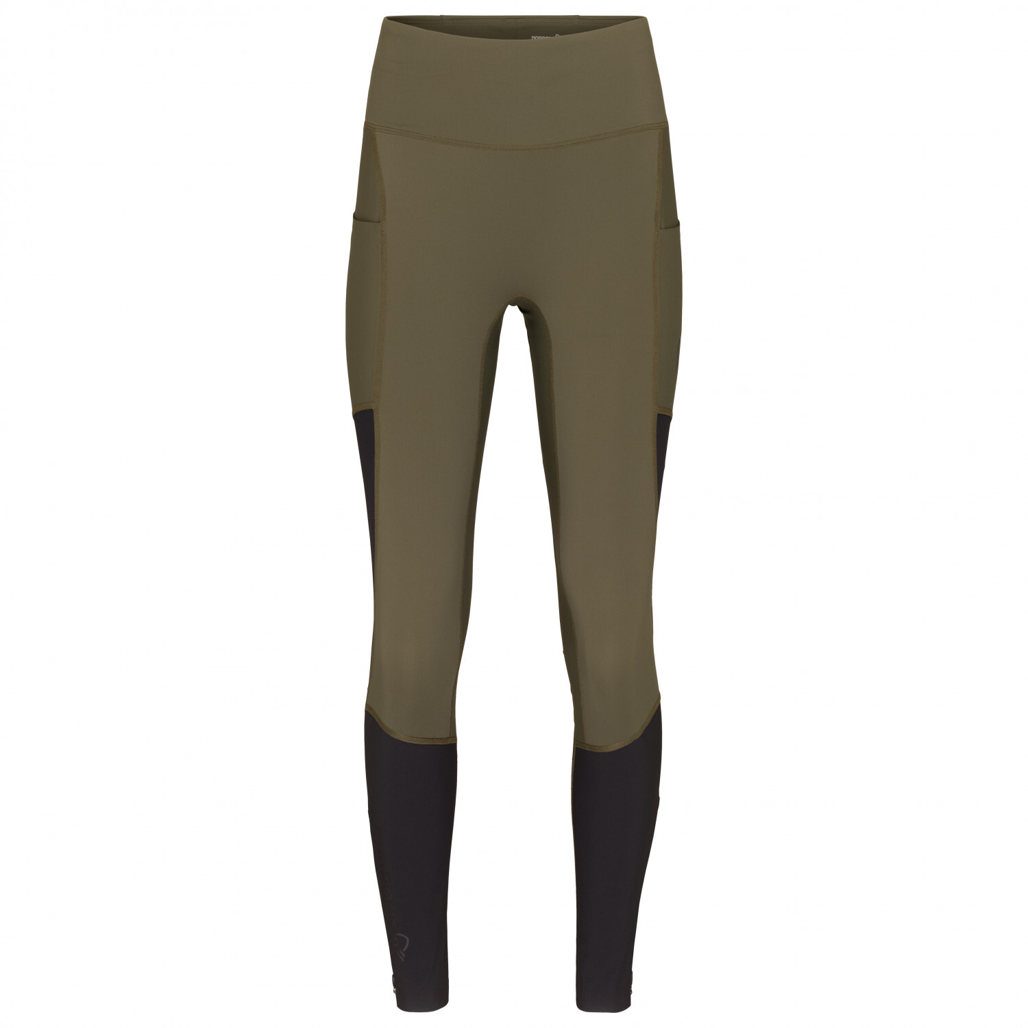 

Колготки для бега Norrøna Women's Senja Equaliser Stretch, цвет Olive Night/Caviar