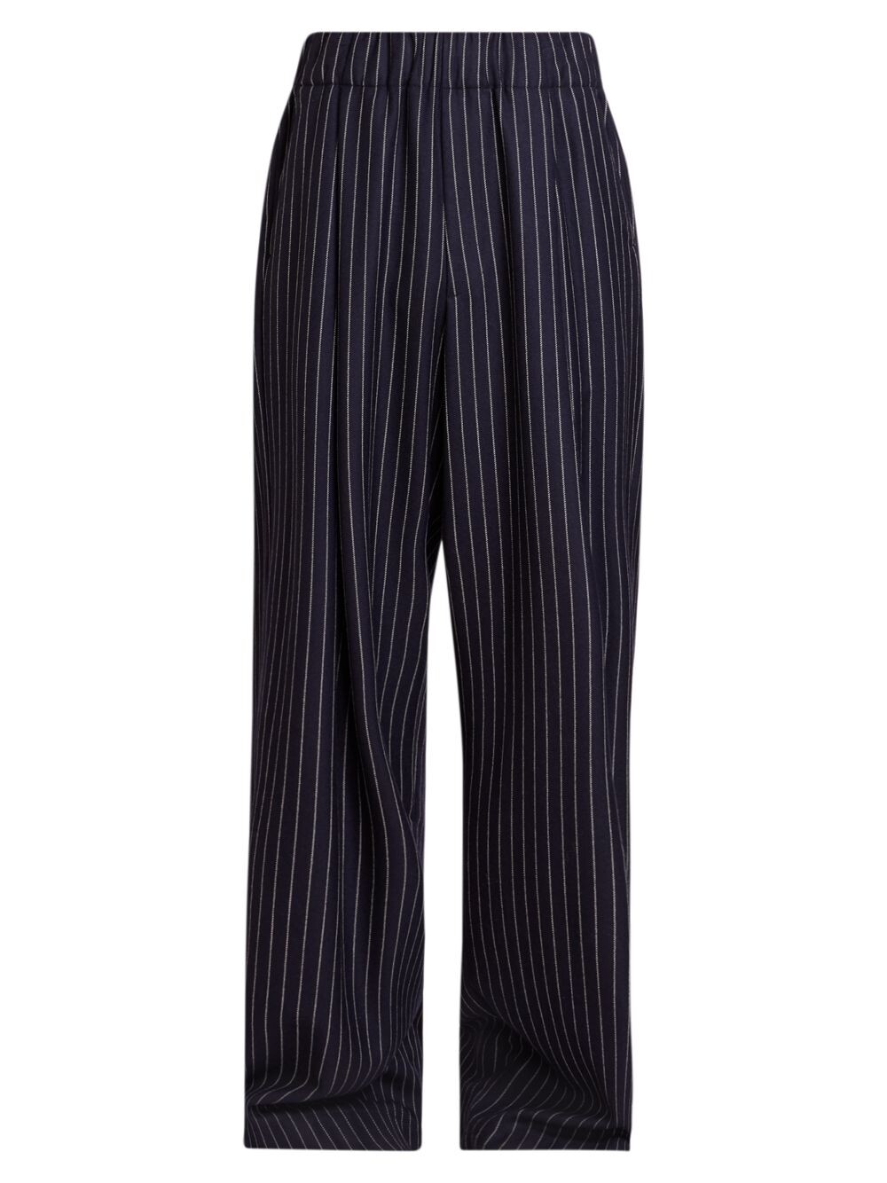 

Широкие шерстяные брюки Pilburn Dries Van Noten, нави, Черный