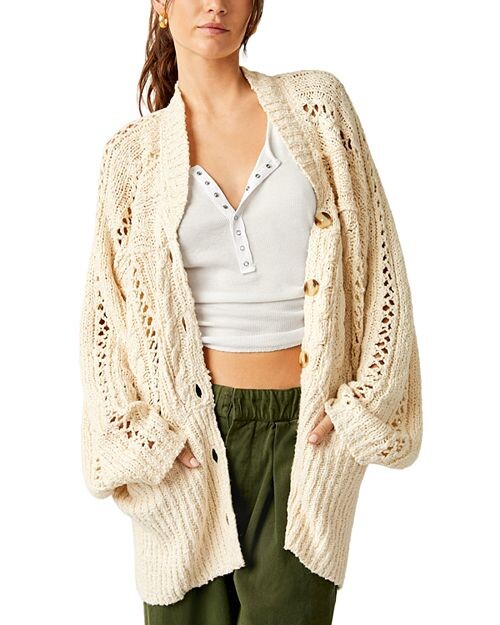 

Кабельное Карди Free People, цвет Ivory/Cream