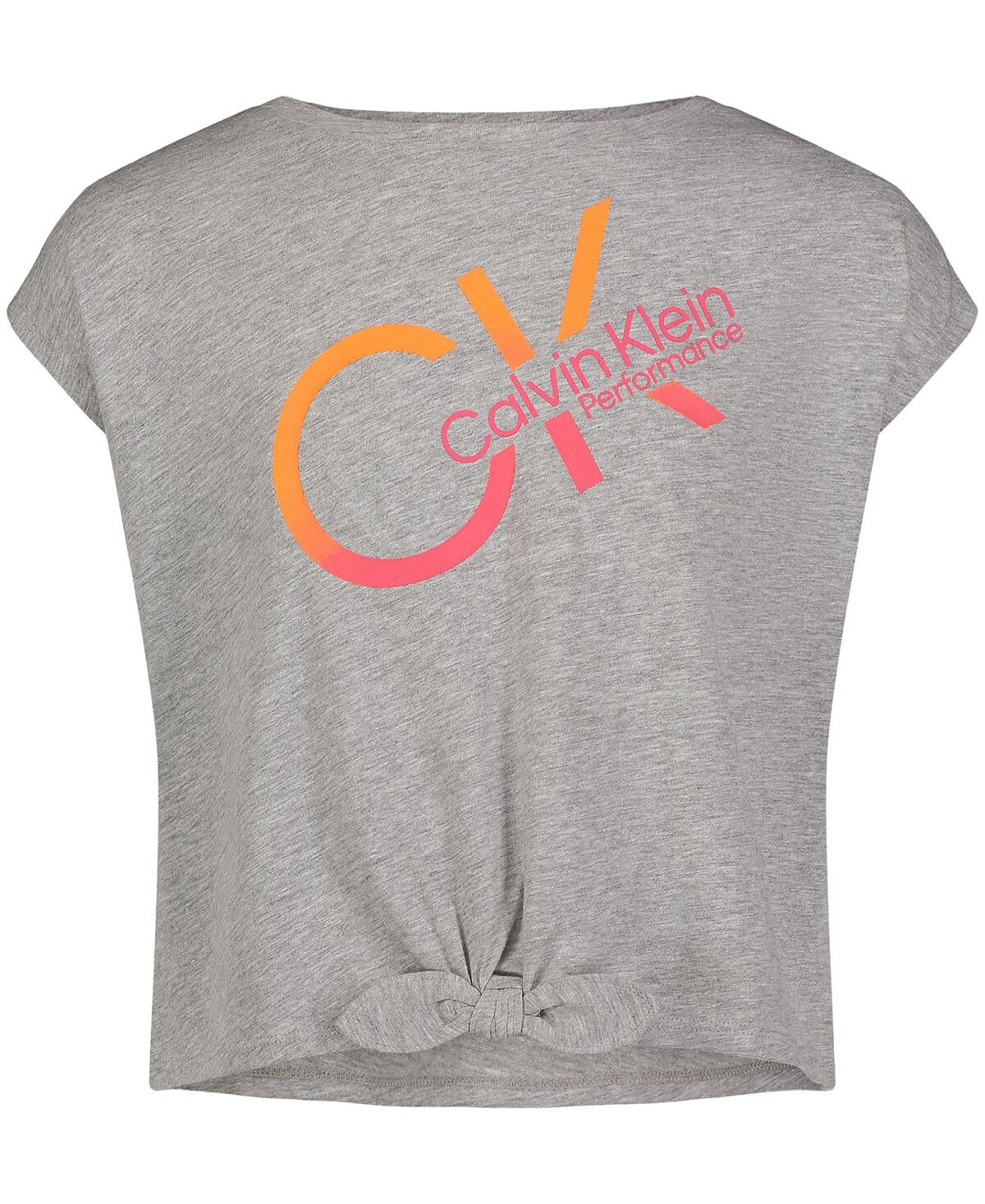 

Трикотажная футболка с логотипом Big Girls и завязками на подоле Calvin Klein