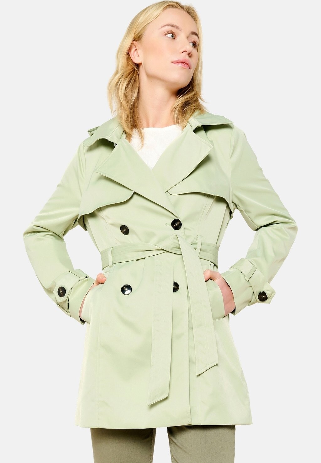 

Тренч WITH OPEN COLLAR LolaLiza, цвет light khaki