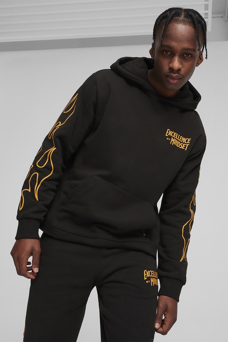 

Толстовка Caution из хлопка с узором Puma, черный