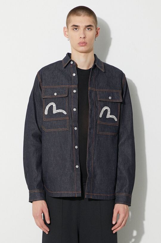 

Джинсовая рубашка Cloud Element Seagull Evisu, темно-синий