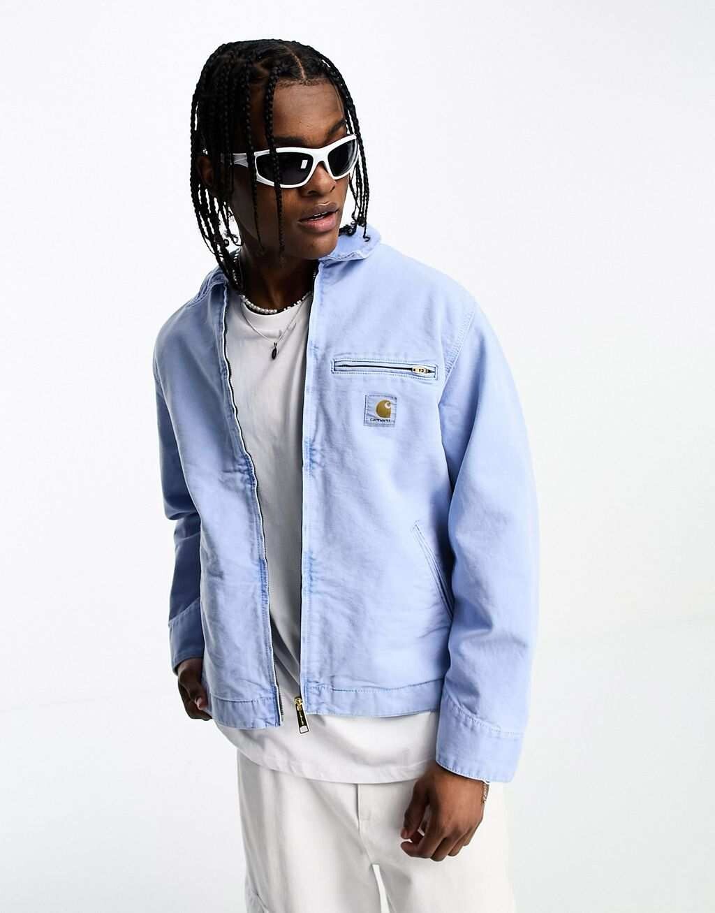 

Выцветшее синее пальто Carhartt WIP Detroit
