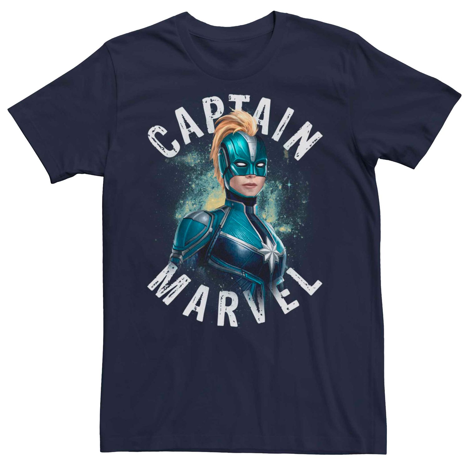 Мужская футболка в форме Капитана Марвел Кри с космическим портретом Licensed Character
