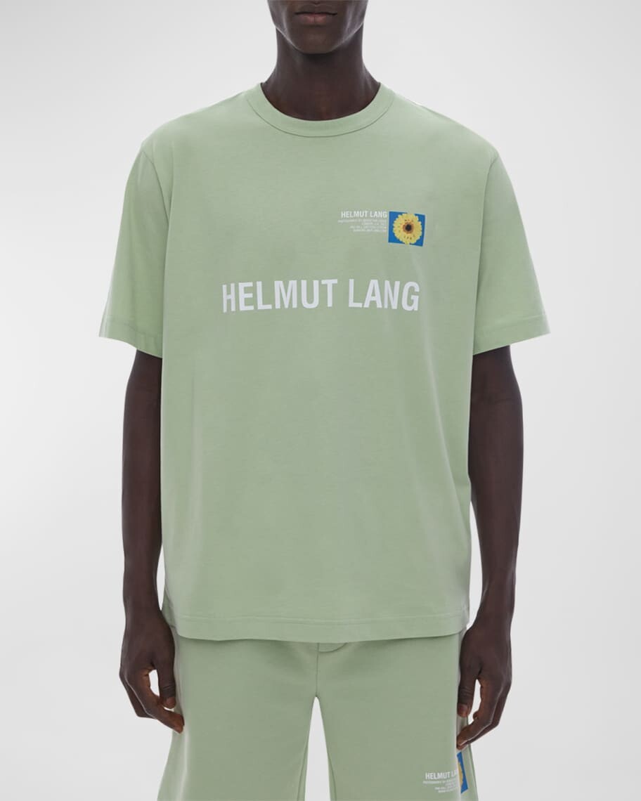 

Мужская футболка с фотографическим логотипом Helmut Lang, Зеленый