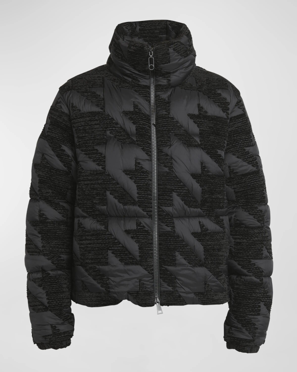 

Пуховик Evandra с вышивкой "гусиные лапки" Moncler, черный
