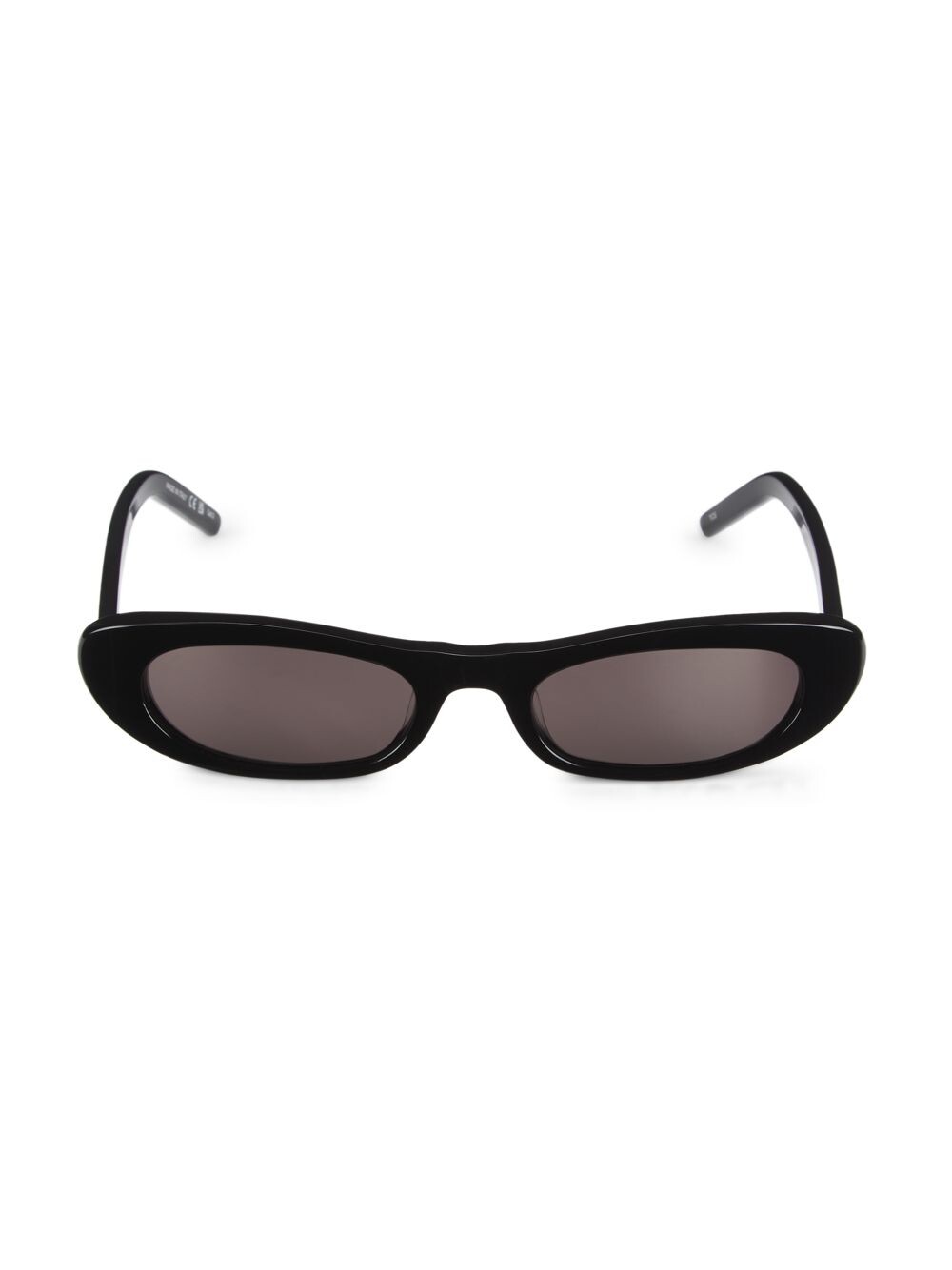 

Солнцезащитные очки Feminine Fashion Icons Shade 53MM с овальной оправой «кошачий глаз» из ацетата Saint Laurent, черный