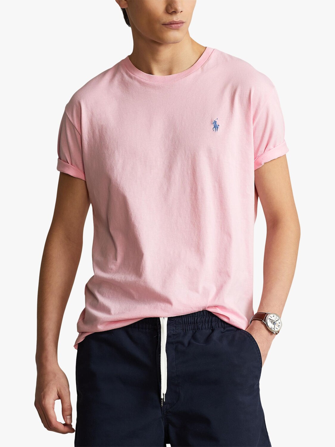 

Футболка узкого кроя Polo Ralph Lauren Vintage, розовая