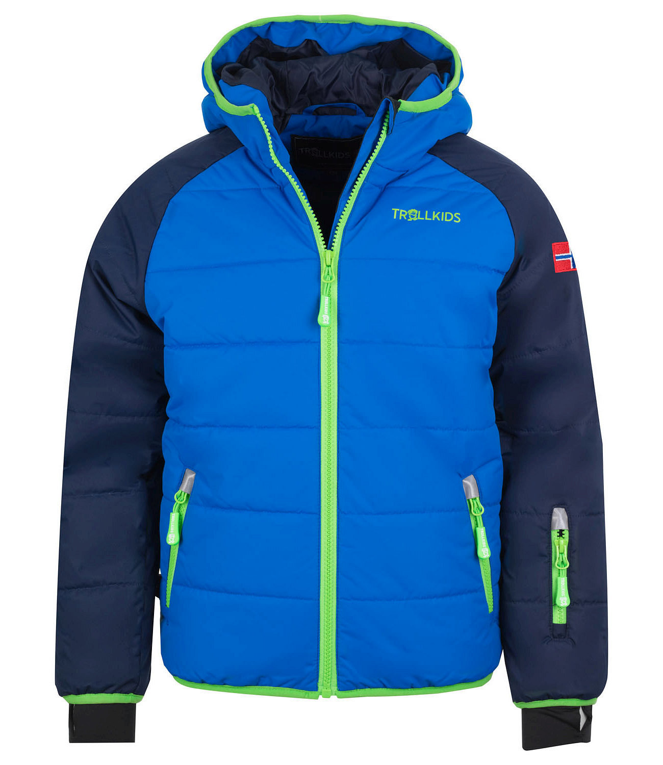 

Лыжная куртка Trollkids Skijacke Hafjell, цвет Marineblau/Mittelblau/Grün