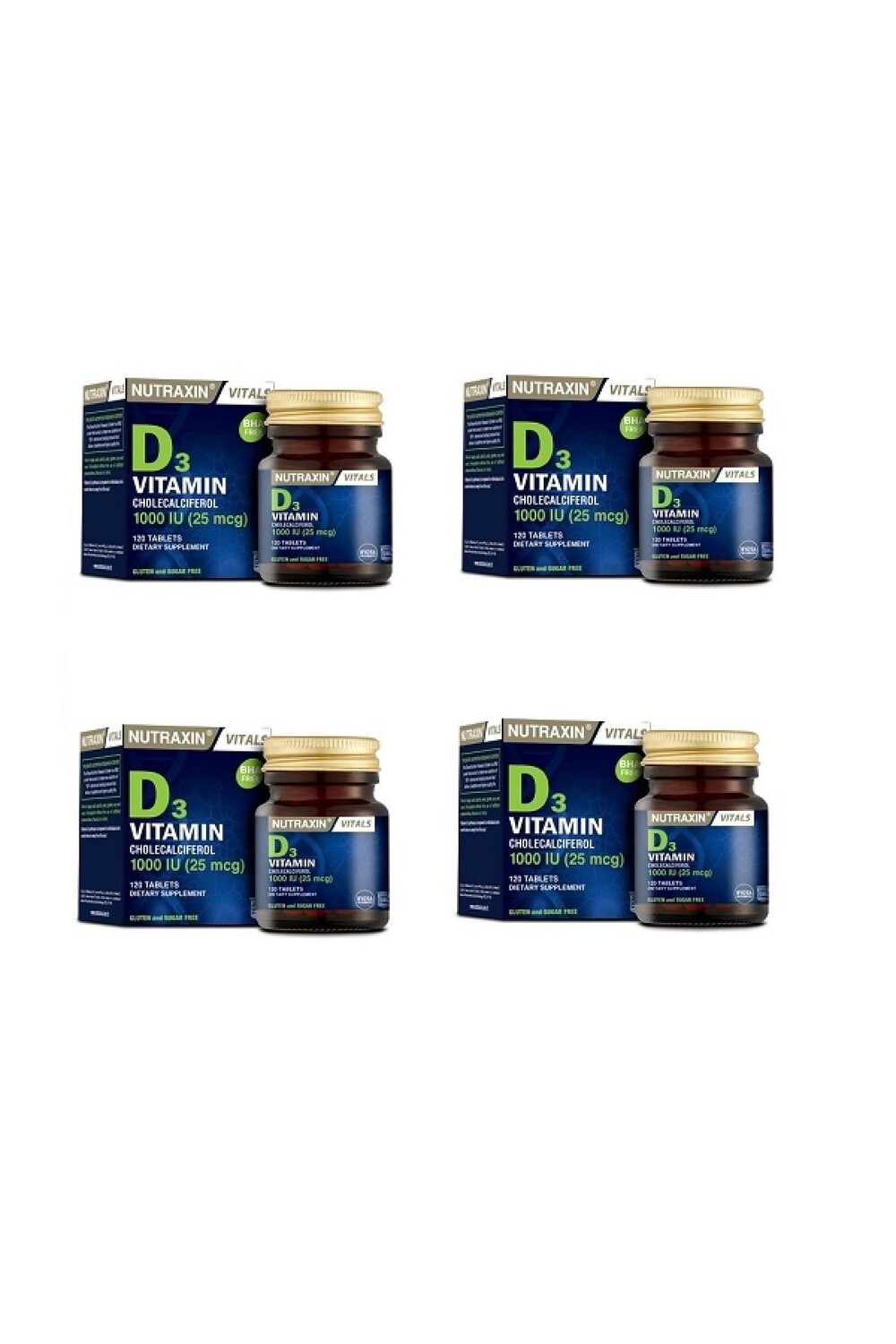 

Nutraxin Витамин D3 1000 МЕ 120 таблеток*4