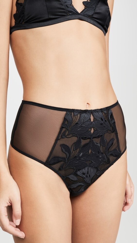

Стринги Fleur du Mal Lily High Waisted, черный