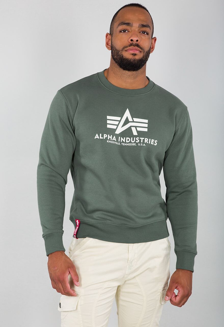 

Пуловер Alpha Industries Basic Sweater, зеленый