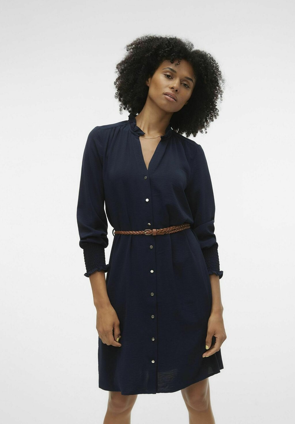 

Классическая рубашка Vero Moda VMVIBE LS ABK EXC, цвет navy blazer