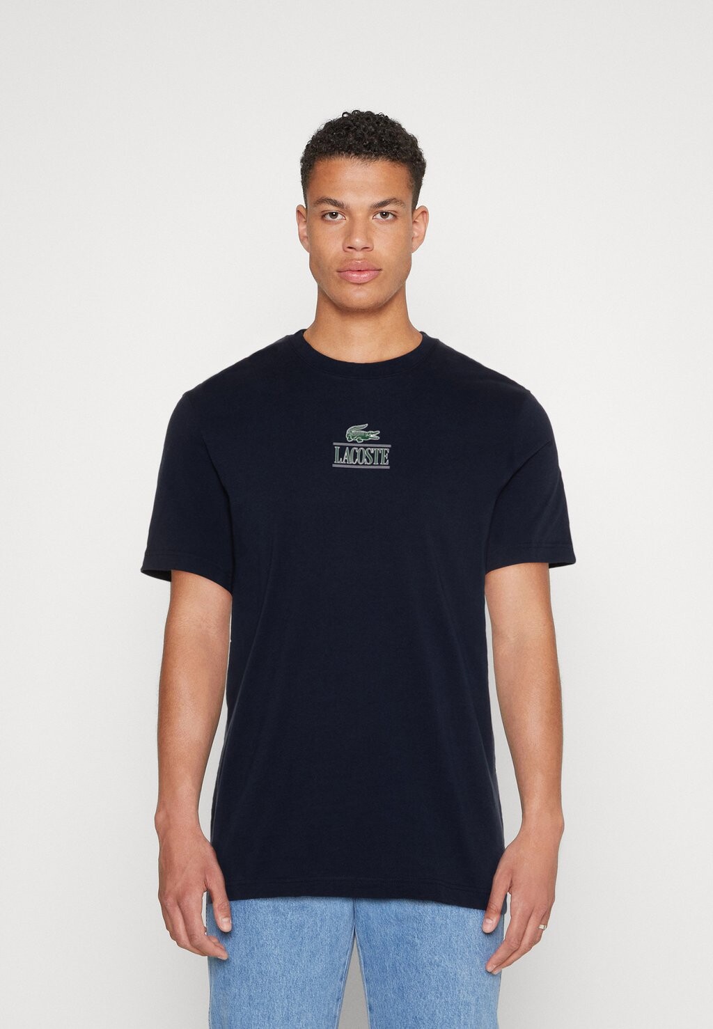 

Футболка с принтом Lacoste, темно-синий