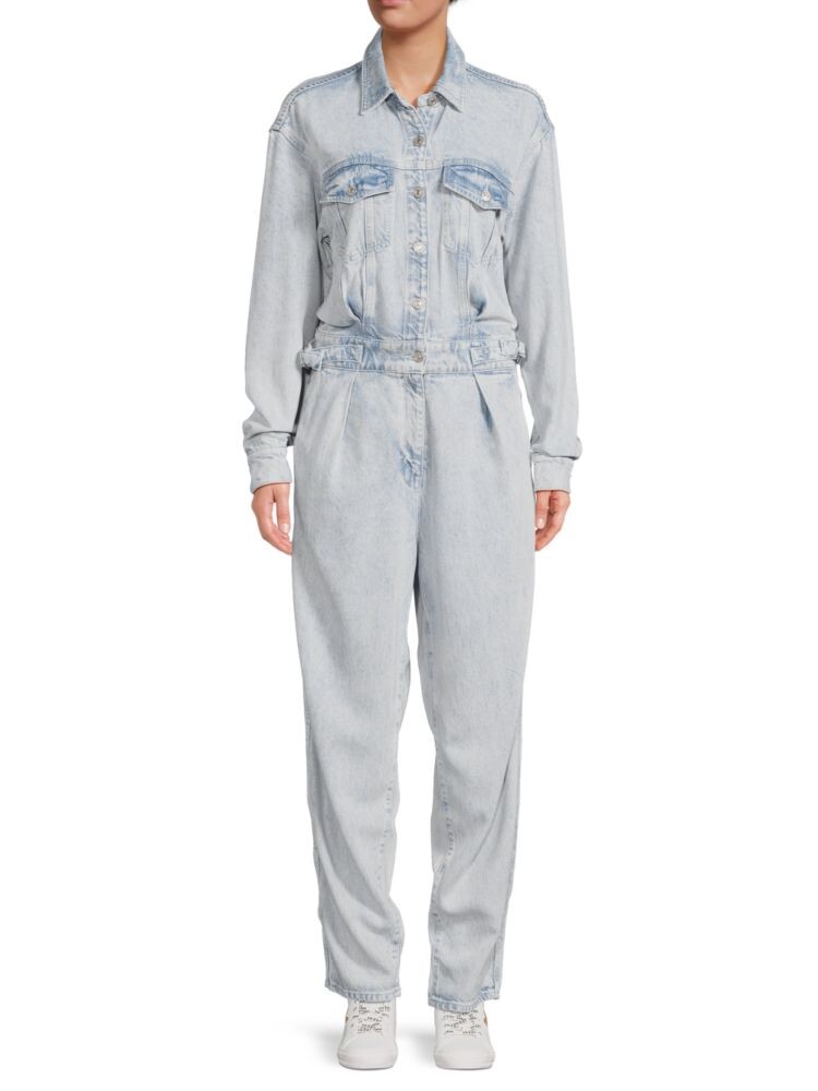 

Легкий джинсовый комбинезон 7 For All Mankind, цвет Light Blue