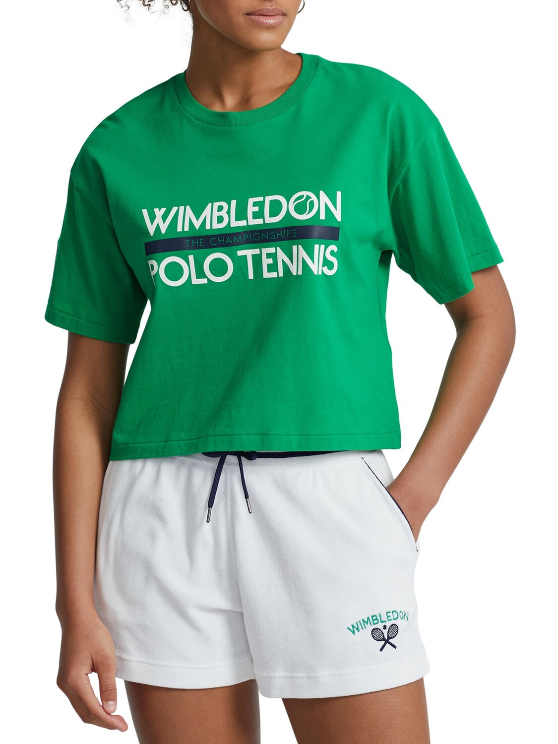 

Укороченная футболка Polo Ralph Lauren X Wimbledon, на ножке