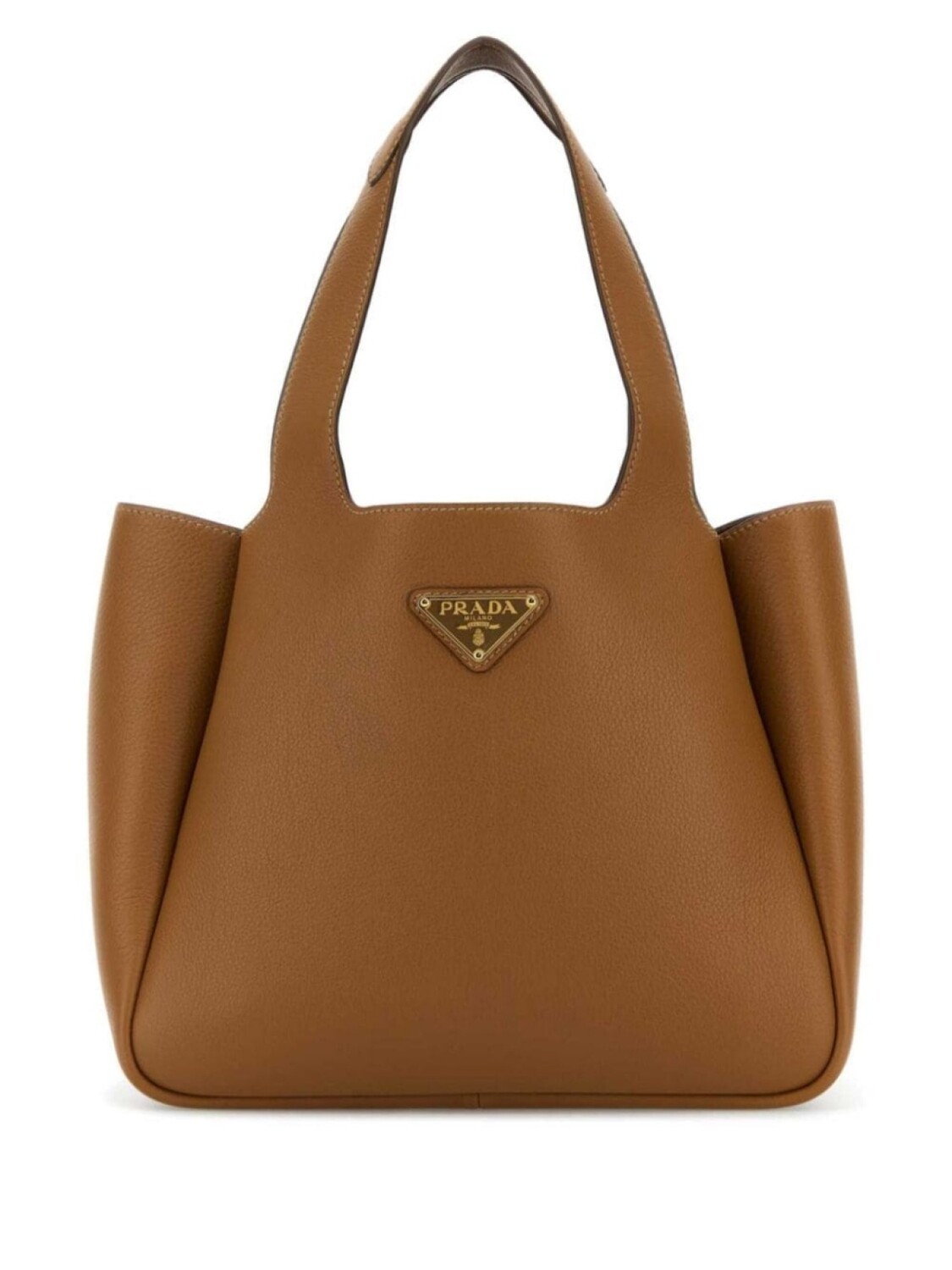

Кожаная сумка-тоут Prada, коричневый
