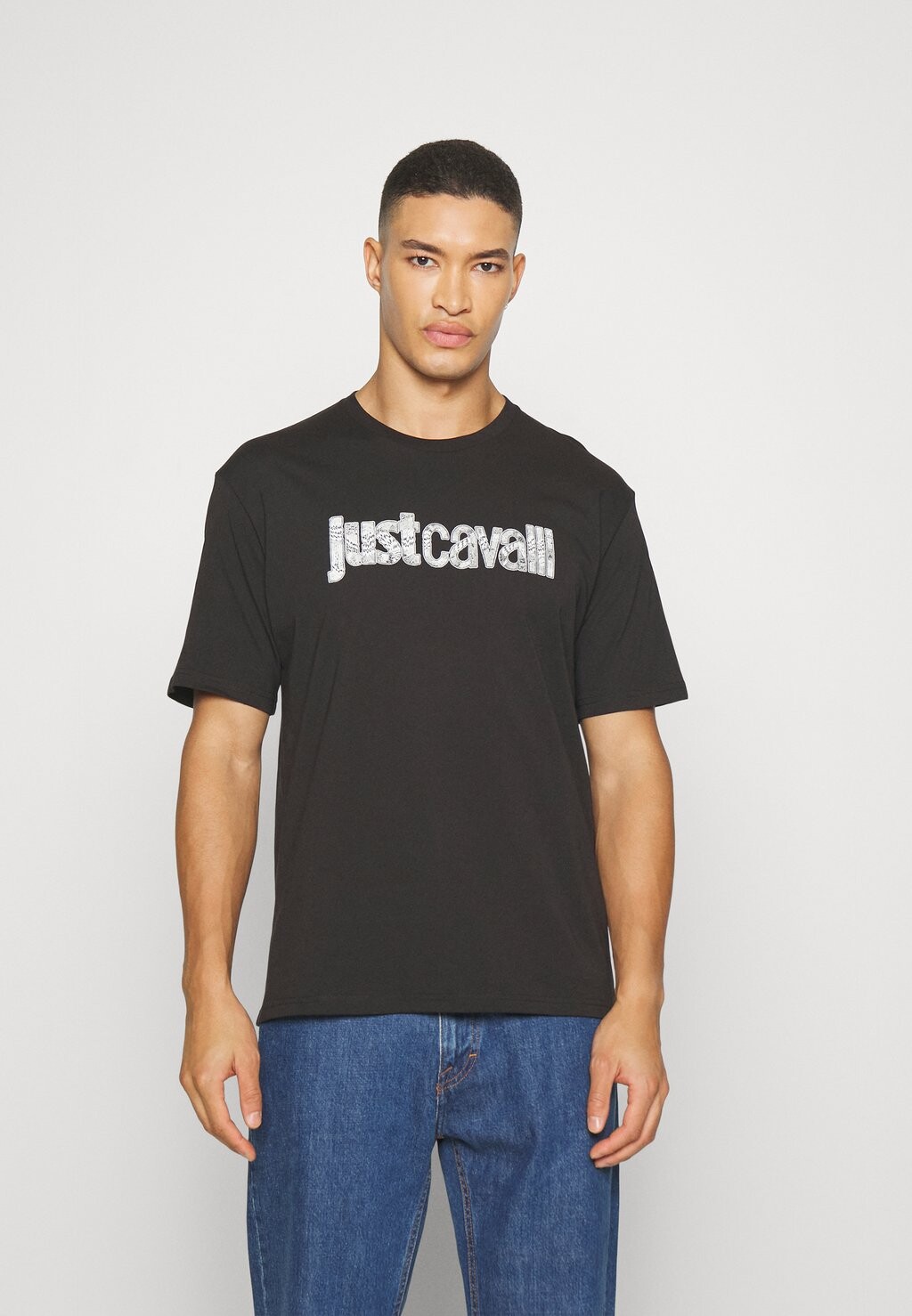 

Футболка с принтом Just Cavalli, черная