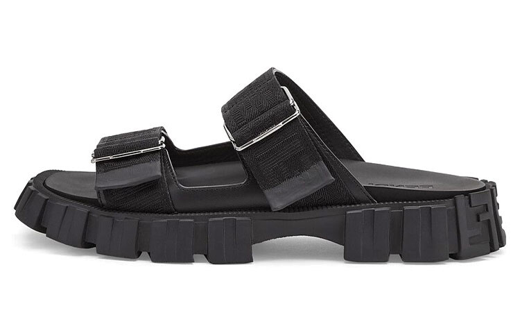 

Сандалии FENDI Force с толстой подошвой, черные