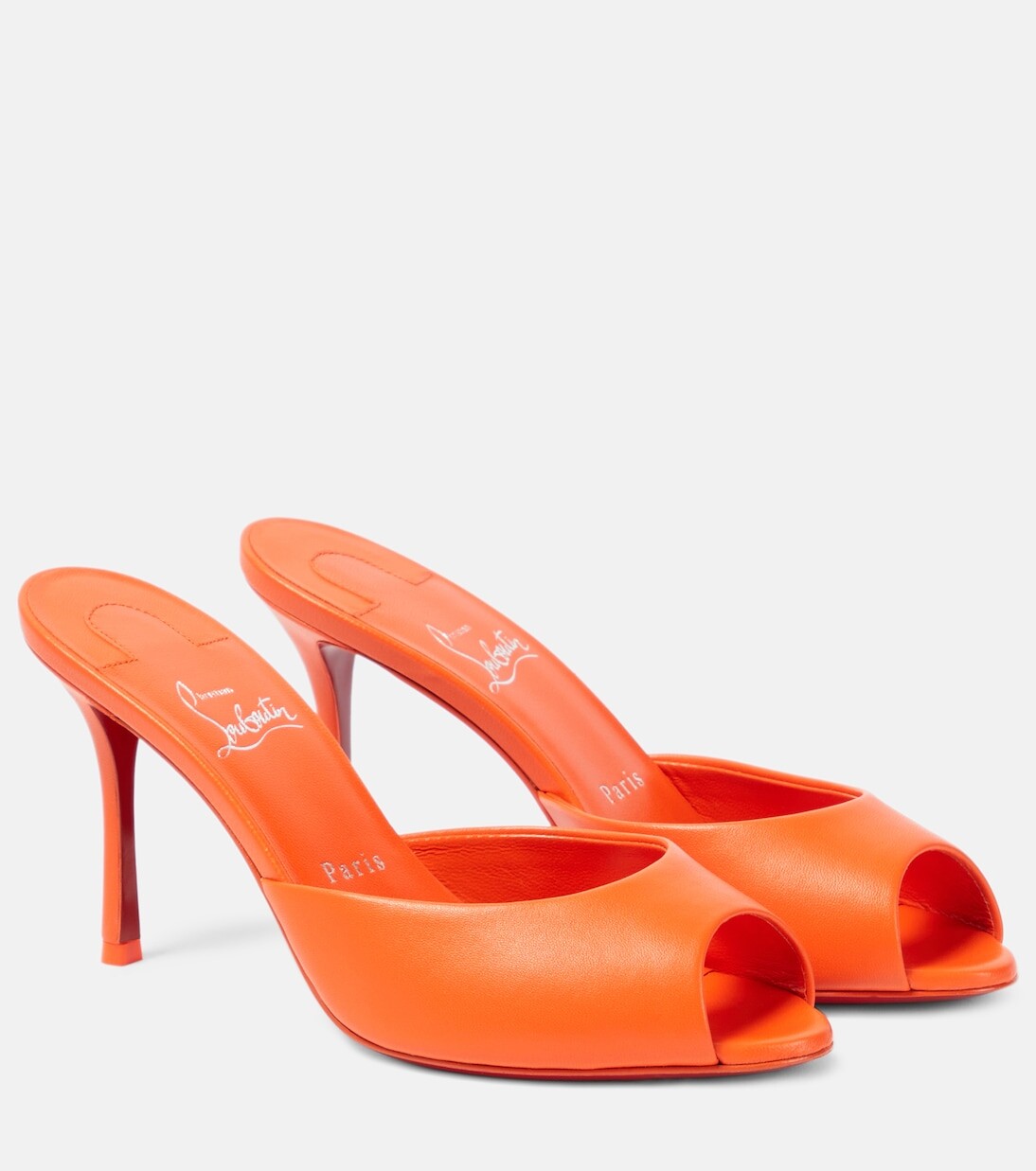 

Кожаные сабо me dolly 85 Christian Louboutin, оранжевый