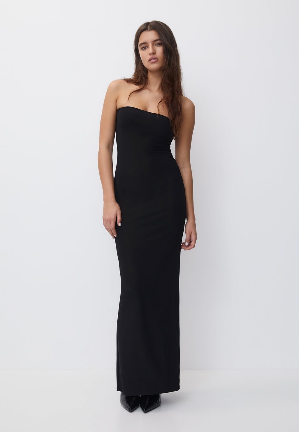 

Длинное платье PULL&BEAR, черное, Черный