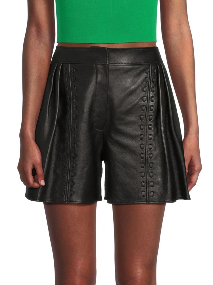 

Кожаные шорты Couture Stitch Alexander Mcqueen, черный