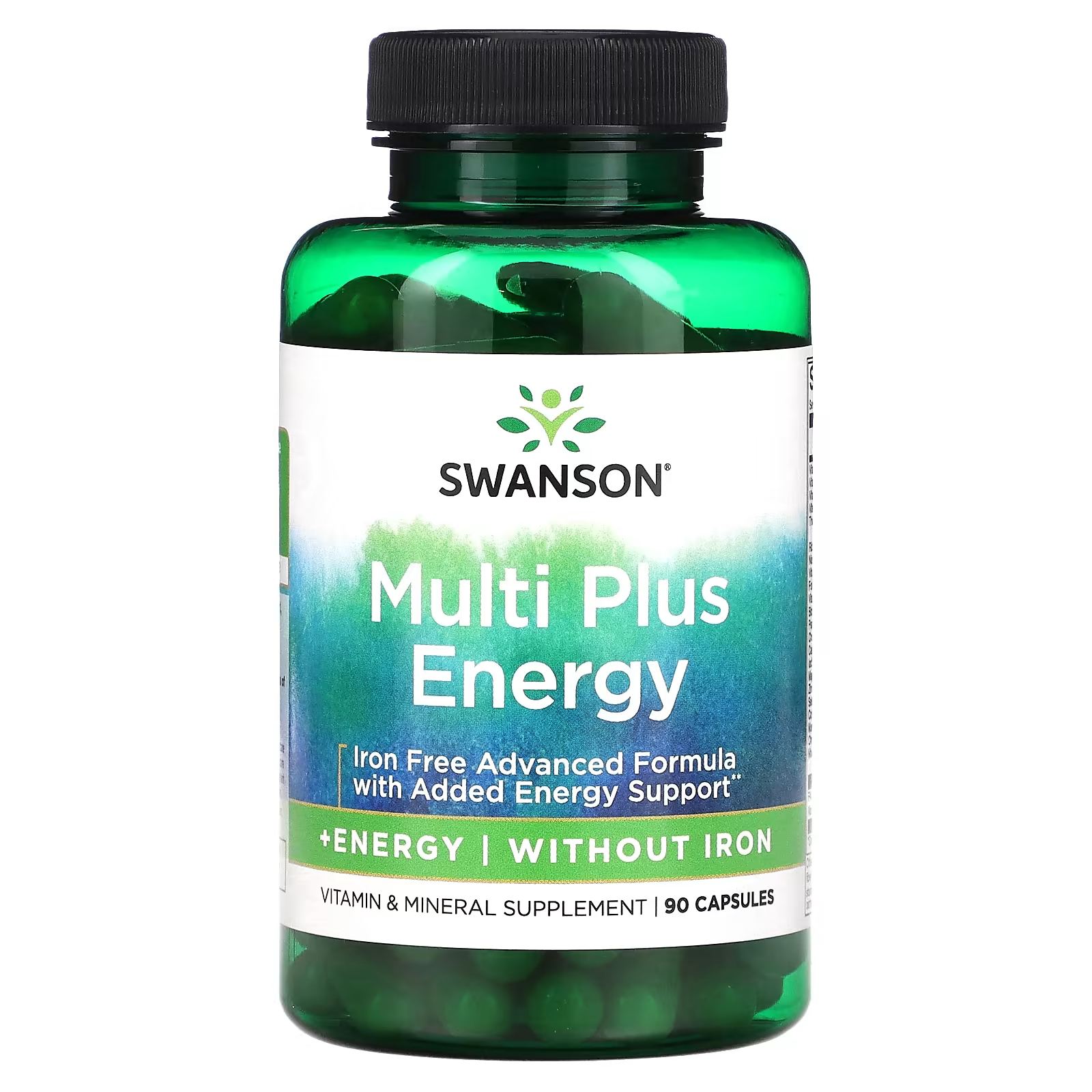 Витаминная и минеральная добавка Swanson Multi + Energy без железа, 90 капсул swanson мультивитамины без железа и энергии 90 капсул