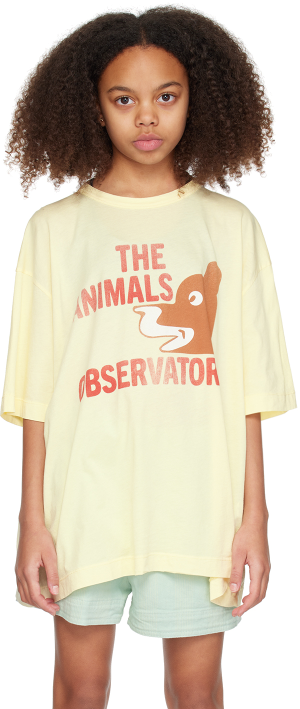 Детская желтая футболка с изображением петуха The Animals Observatory