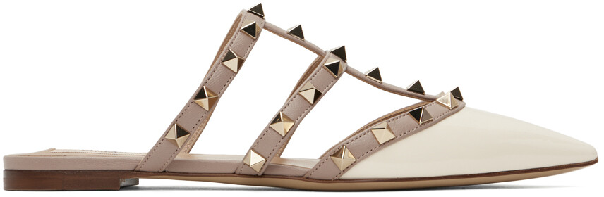 

Бело-розовые мюли Rockstud Valentino Garavani