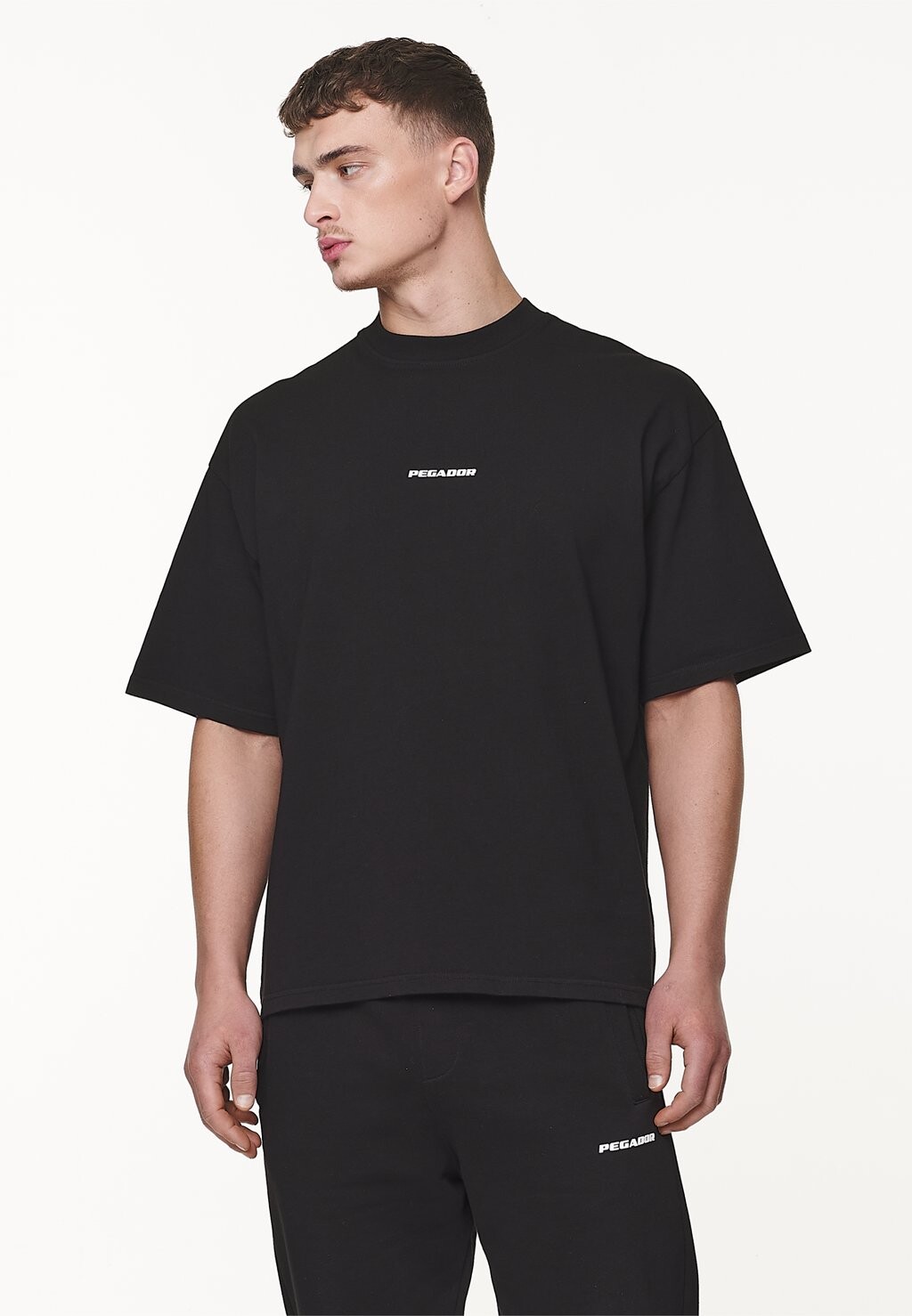 

Футболка с принтом LOGO BOXY TEE Pegador, цвет washed black/white gum