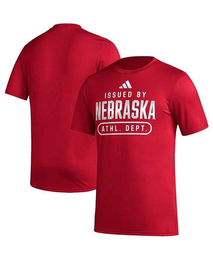 

Мужская футболка Scarlet Nebraska Huskers AEROREADY Pregame adidas, красный