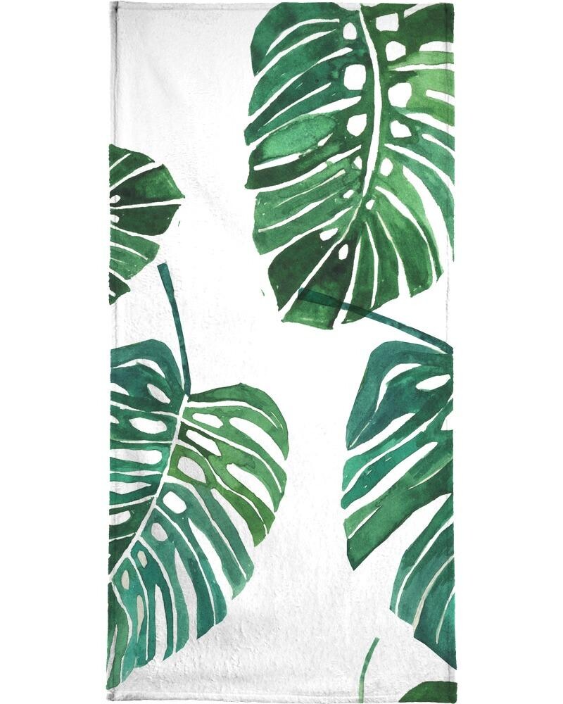 

Полотенце для ванной Juniqe Monstera Pattern, цвет Grün & Weiß