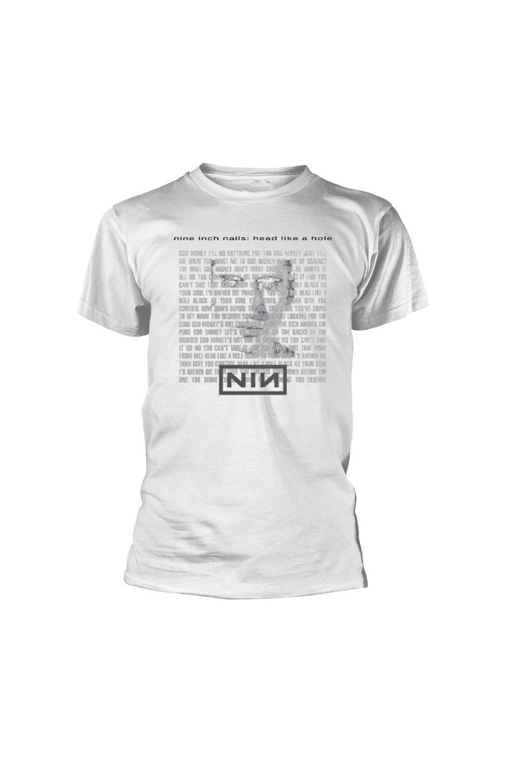 Футболка «Голова как дырка» Nine Inch Nails, белый цена и фото
