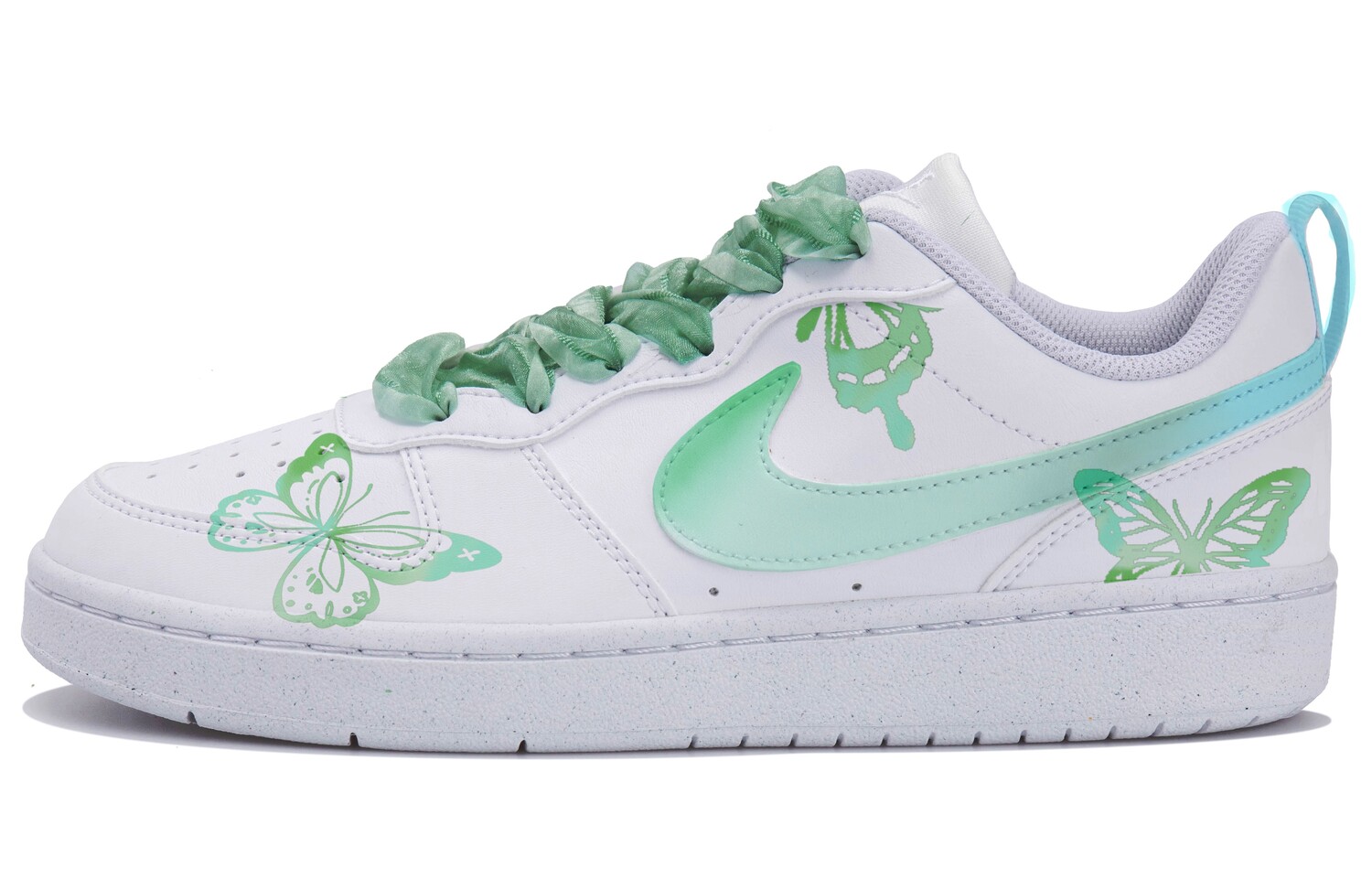 

Кроссовки Nike Court Borough Skateboarding Shoes Women's Low-top White/green, зеленый