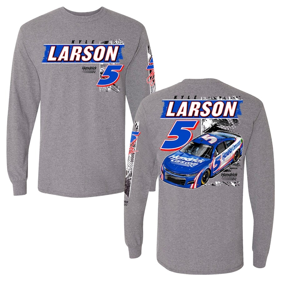 

Футболка с длинным рукавом Hendrick Motorsports Team Collection Kyle Larson, серый