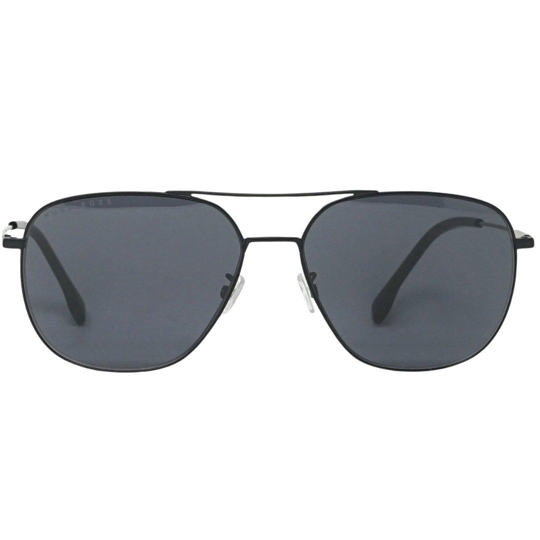 1218 0T17 IR Черные солнцезащитные очки Hugo Boss, черный солнцезащитные очки hugo boss boss 1286 f sk