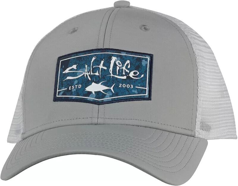 

Мужская кепка дальнобойщика Salt Life Aqua Badge, светло-серый