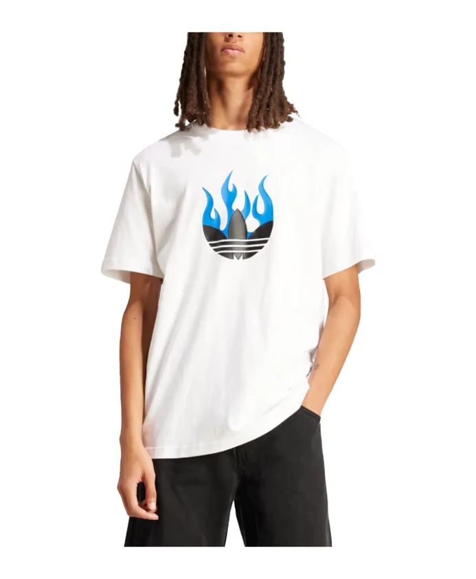 

Футболка Flames с логотипом Adidas, белый