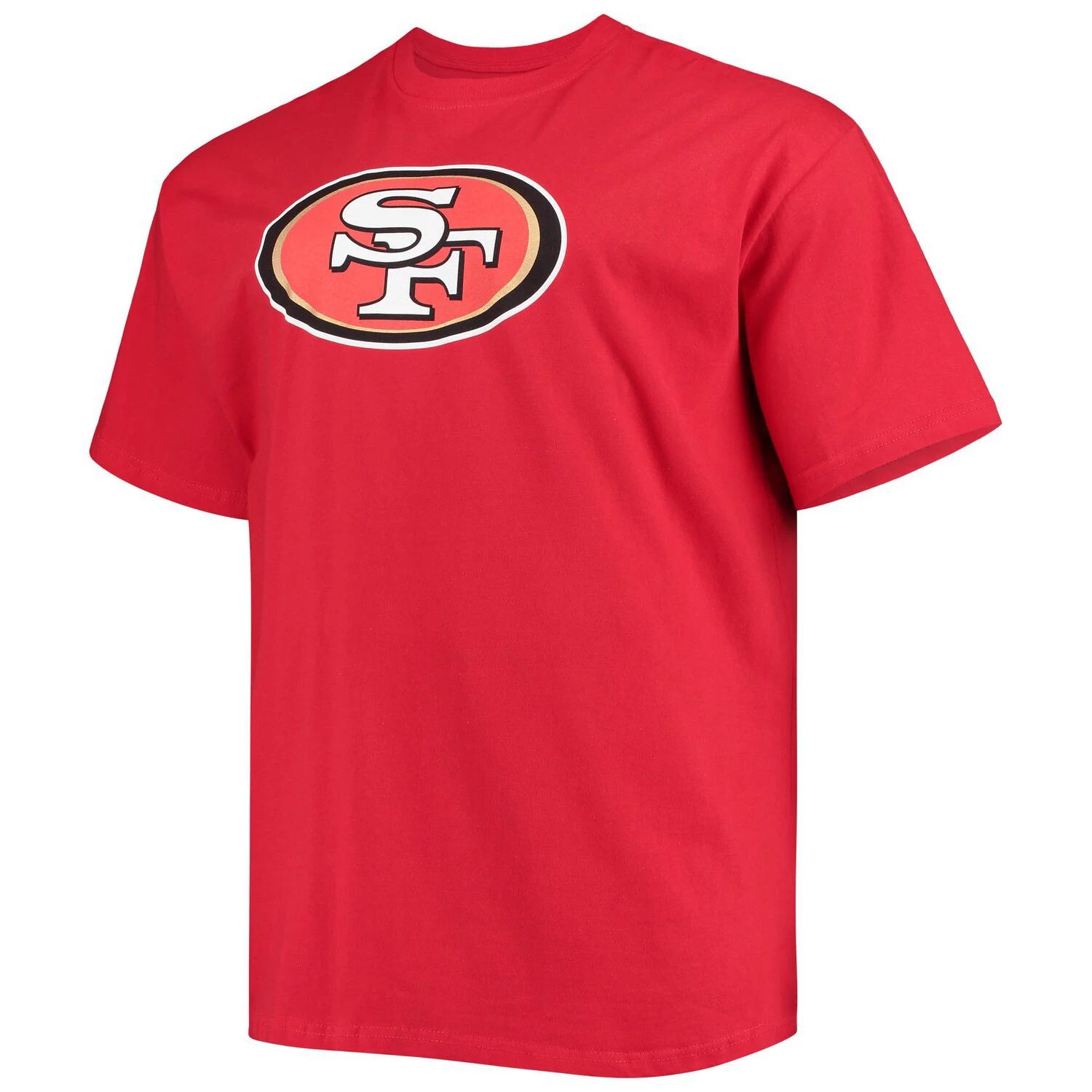 Мужская футболка с именем и номером игрока George Kittle Scarlet San Francisco 49ers Big & Tall Fanatics
