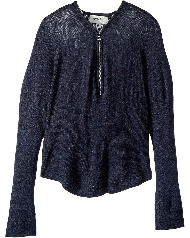 

Свитер Maddie by Maddie Ziegler Y-Neck Zip Sweater, синий