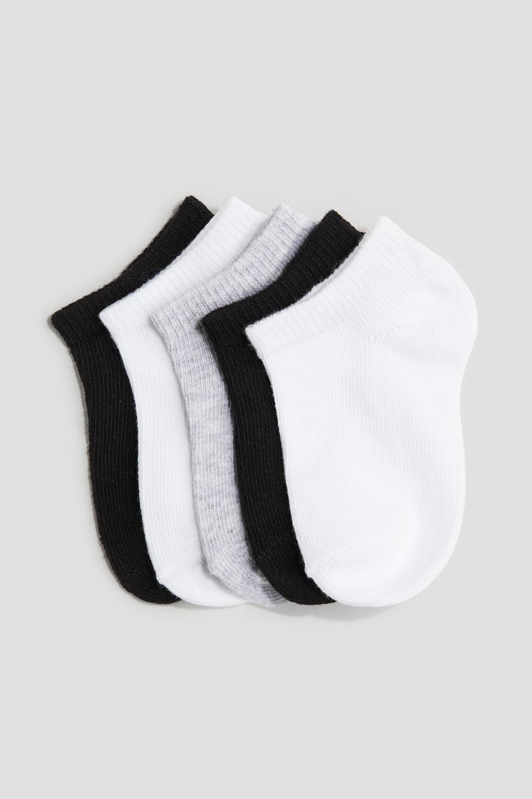 Упаковка из 5 носков-кроссовок H&M, черный носки короткие гамма с751 2шт 29 31 светло серый
