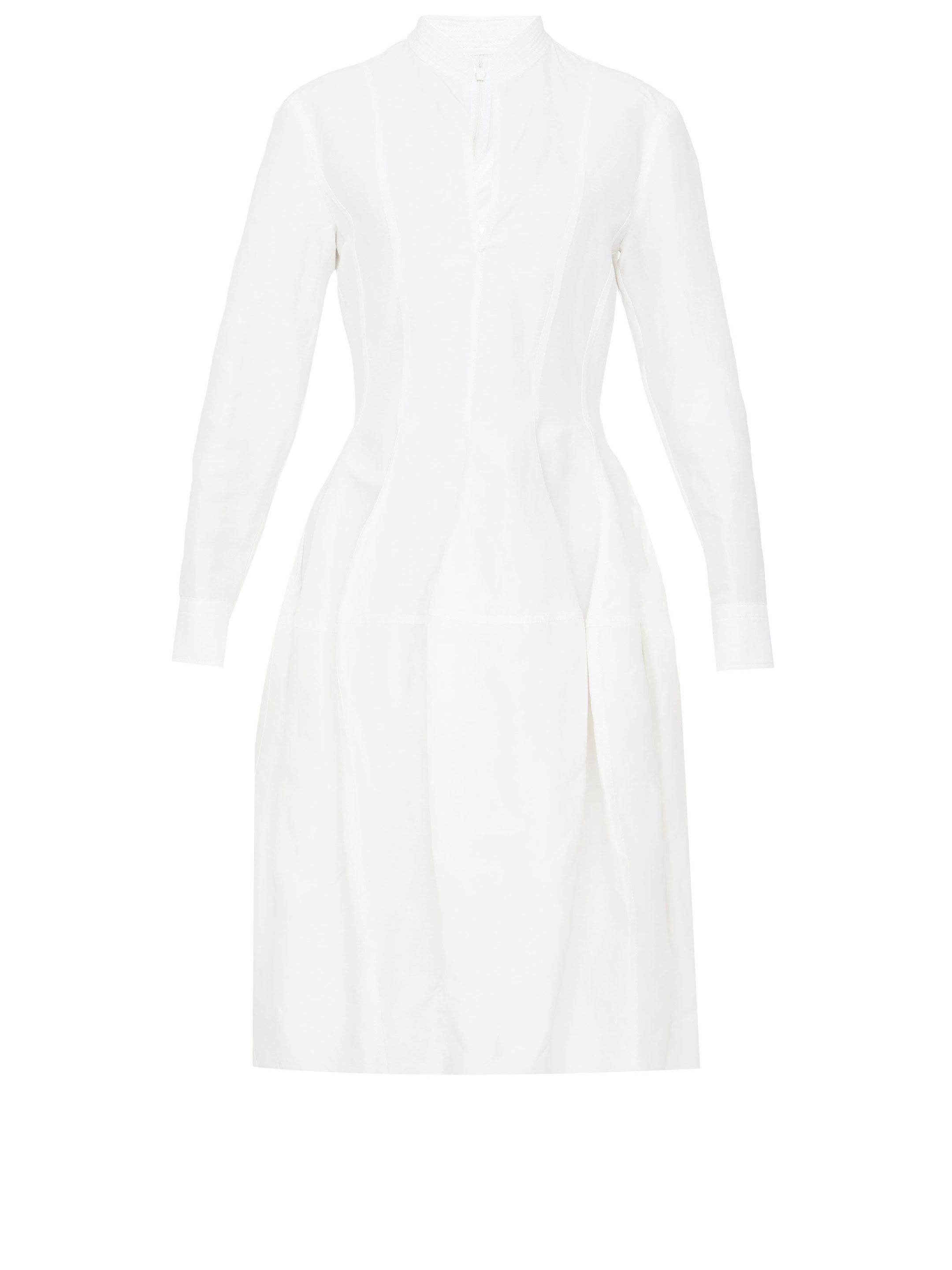 Платье Bottega Veneta Linen and viscose, белый