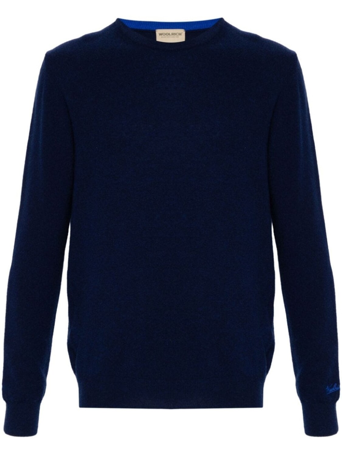 

Woolrich шерстяной свитер с круглым вырезом, синий
